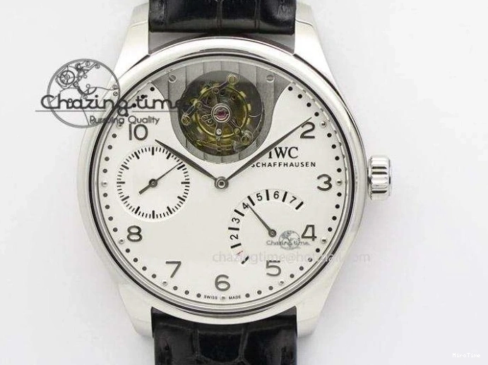 MIROTIME 0319 Unique Portuguese IW3714 Diam ZF V2 1:1 Best Edition Gray Dial On Brown Leather Strap A79350 (Slim Movement) 7250